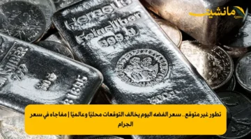 تطور غير متوقع.. سعر الفضة اليوم يخالف التوقعات محليًا وعالميًا | مفاجأة في سعر الجرام